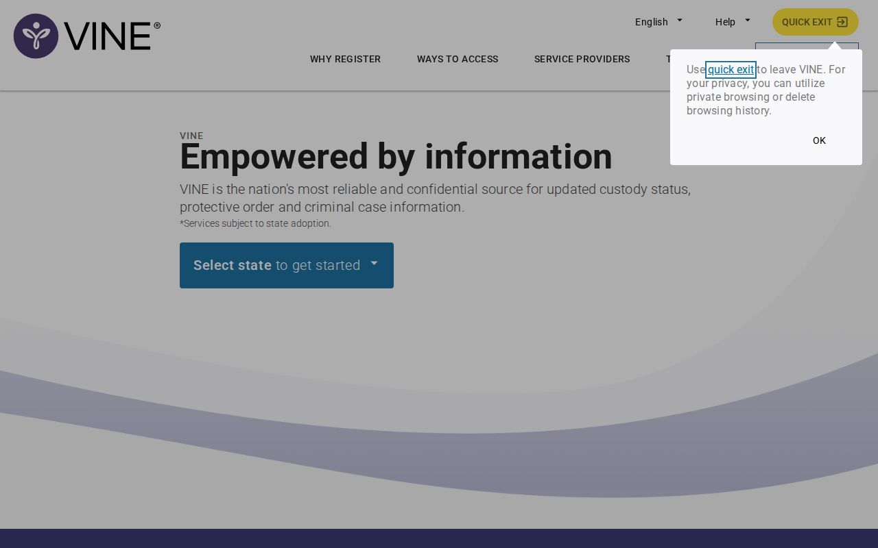 VINELink gateway for a Pike County inmate check